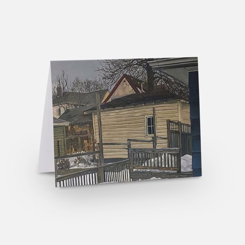 Backyard Landscape Greeting Card