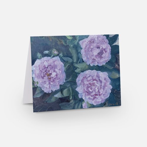 Peonies Greeting Card