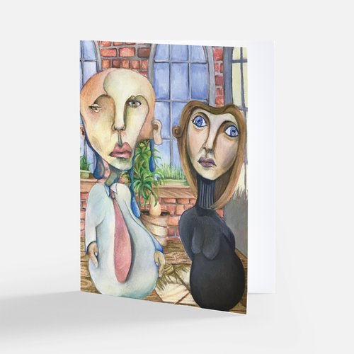 Drip Couple Greeting Card